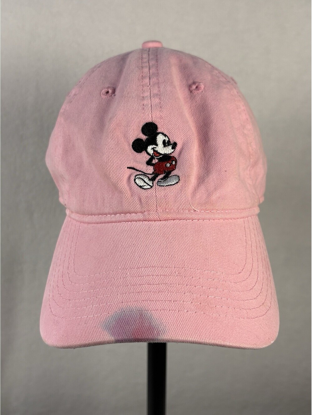 Disney Mickey Mouse Pink Dad Hat Baseball Cap Adjustable Strapback Cotton Womens